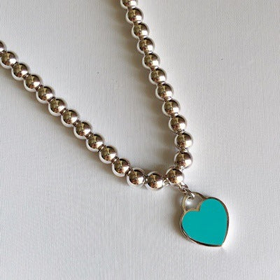 Wholesale Silver-plated heart bracelet enamel red heart bracelet